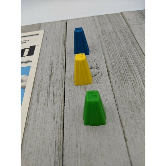 1985 Last Word Board Game Replacement 3 Playing Pawn Pieces & Instruction Only - Picture 2 of 5